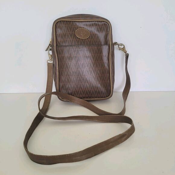 Mario Valentino Bag Shoulder Handbag Vintage Italian Brown Leather Small Mini - Picture 1 of 9